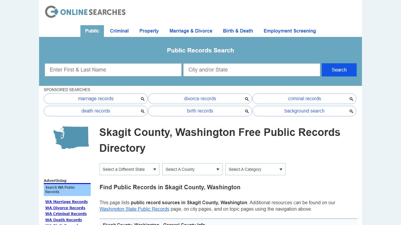 Skagit County, Washington Public Records Directory